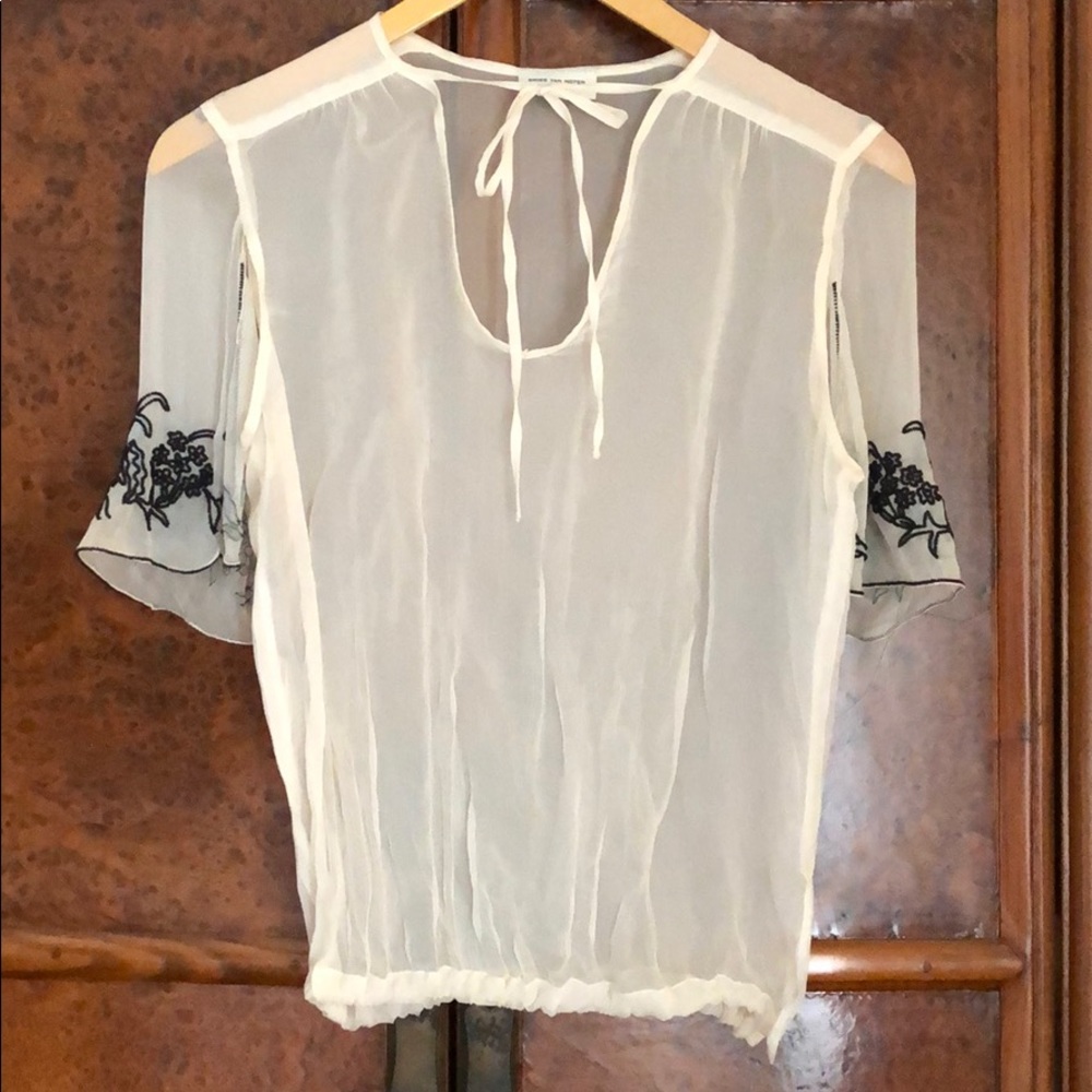 Dries Van Noten Silk Beaded Blouse
